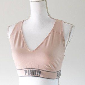 Puma Pink Blush Neutral Sports Bra (L)